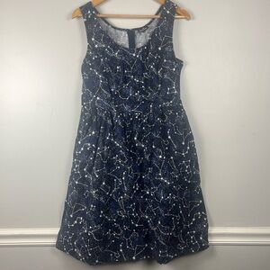 RETROLICIOUS Glow in the Dark Constellations Fit & Flare Dress navy white size 0